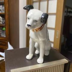 陶器 犬の置物 白黒 - メルカリ