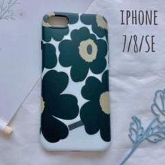 iphone 7/8/SE 新品 iphoneケース スマホケース 花柄 黒