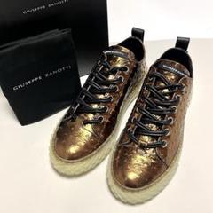 GIUSEPPE ZANOTTI スニーカー ブロンズ レザー 美品 未使用
