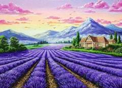 【ラベンダーの道】アクリル画 F3 風景画 絵画 夕焼けラベンダー】アクリル画 F3 風景画 絵画 - メルカリ