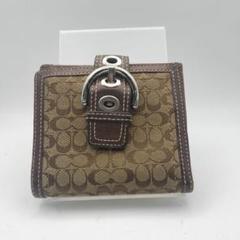 コーチ　折財布　財布　ウォレット　ミニシグネチャー　ブラウン