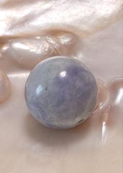 大粒！糸魚川ラベンダー翡翠丸玉ビーズ14.5mm　粒売り