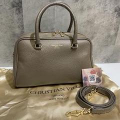 【極美品】CHRISTIAN VILLA　2way　ボストンバッグ　トープ