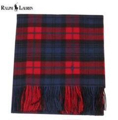 ラルフローレン　ひざ掛け　ブランケット　マフラー　ニット　膝掛け RALPH LAUREN ラルフローレン ウール100% 大判ストール ひざ掛け