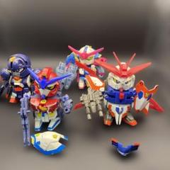 【SALE／37%OFF】 元祖SDガンダム Gチェンジャー 組立済Gガンダム系4体セット ロボット