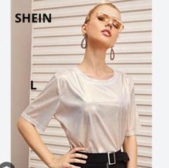 【未使用品】シーイン　セミシアー　メタリックきらきらトップス　半袖　L