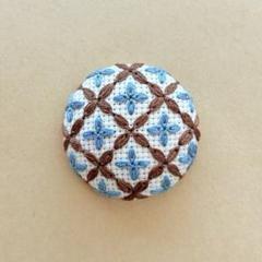 刺繍ブローチ　レース柄③【アイボリー】