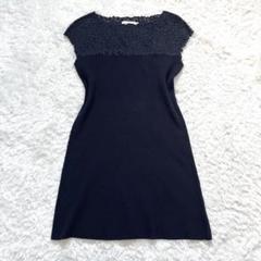 【Tory Burch】刺繍ロゴ ニット ミディワンピース【送料関税込】 Tory Burch】刺繍ロゴ ニット ミディワンピース【送料関税込】