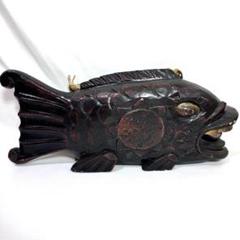 骨董品 開梆 かいぱん 魚板 魚叩 魚鼓 木彫り木魚 板 壁掛け飾り