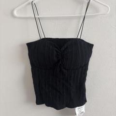 ブラックキャミソール しわ加工