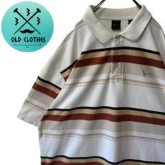 【KARL KANI】カールカナイ ポロシャツ ボーダー 鹿の子 4XL B系 KARL KANI】カールカナイ ポロシャツ ボーダー 鹿の子 4XL B系