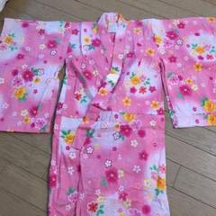 花柄ピンク着物 110cm 100%コットン