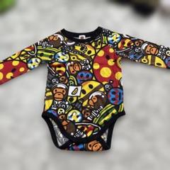 値下げ不可！早い者勝ち！BAPE KIDS❤︎エイプロンパース総柄70 2025年最新】ape ロンパースの人気アイテム - メルカリ