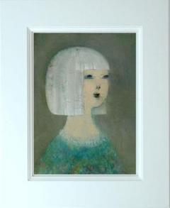 絵画 インテリ 額付(白 ) 油絵 F4-071112 人物 女性像 絵画 インテリ 額付(白 ) 油絵 F4-071112 人物 女性像 - メルカリ
