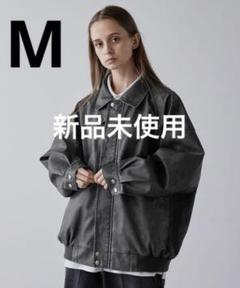 【CLEL】ヴィンテージデザイン合皮ブルゾン レザージャケット CLEL ブルゾン アウター 「CLEL」Vintage Design Blouson