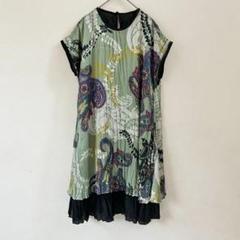 希少美品✨エトロ カシミヤ混 ニットワンピース フラワー