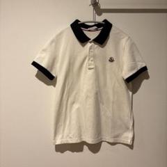 Moncler ポロシャツ ホワイト/ネイビー　12歳/152㎝