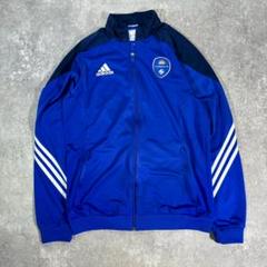 adidas FCバルセロナ トラックジャケット 刺繍ロゴ 長袖【M】ブルー