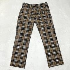 バーバリーブラックレーベル　パンツ　ノバチェック　刺繍　ホースロゴ　日本製　79 バーバリーブラックレーベル パンツ ノバチェック 刺繍