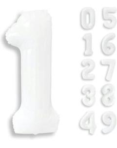 未使用⭐ 数字 バルーン ホワイト 約90cm 数字1 誕生日 風船 飾り付け