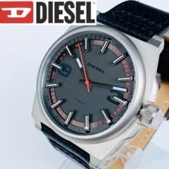 【5/25まで大特価】新品 ディーゼルDIESEL 腕時計 メンズ本革レザー 黒