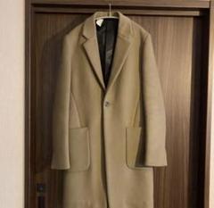 極美品 ジョンローレンスサリバン チェスターコート カシミヤ混 日本製 36 MELANGE MELTON DOUBLE BREASTED COAT（チェスターコート