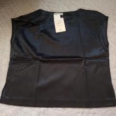 黒のノースリーブトップス M Wacoal BEFREE レーヨン 肩パット