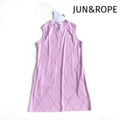◆タグ付◆ JUN&ROPE BIGダイヤ柄 スリットネックワンピース