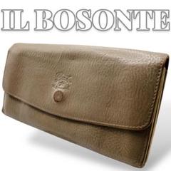 IL BISONT レザー グレージュ 長財布 7277