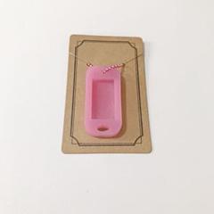 レジン ネームタグ キーホルダー ピンク