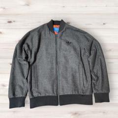 希少！adidas アディダス 千鳥柄 ウール ジャケット 3本ライン adidas アディダスオリジナルス トラックジャケット 千鳥格子柄