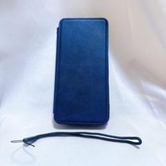 aquos sense7 ケース 手帳型 カード収納 ブルー マグネット