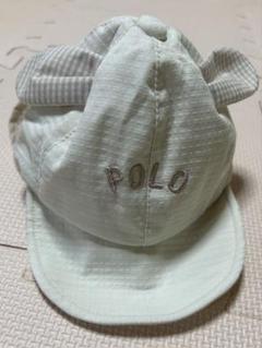 【未使用】POLO ベビー帽子 チェック柄 40㎝