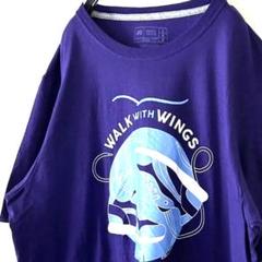 WALK WITH WINGS ウイング Tシャツ L パープル 紫 古着