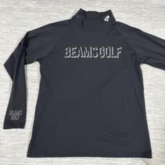 BEAMS GOLF 3Dロゴプリント　長袖モックネックシャツ
