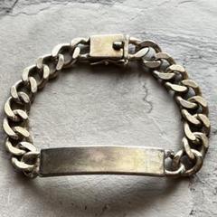 ヴィンテージ IDプレート 喜平チェーン シルバー ブレスレット
