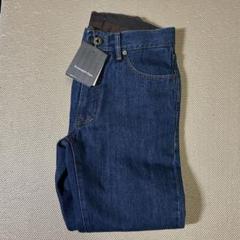【即日発送】レザーロゴパッチ ウォッシュデニムジーンズ