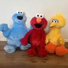 セサミストリート　エルモ、クッキーモンスター、ビッグバードぬいぐるみ　三点セット SESAME STREET - セサミストリート エルモ クッキーモンスター