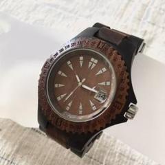 【美品】ハンドメイドの木製・腕時計