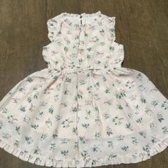 美品　kate spade フラワープリント ノースリーブワンピース110cm