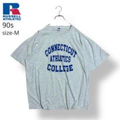 90s【USA】RUSSELL ATHLETIC カレッジT XL グレー