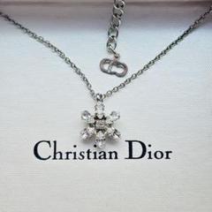 美品 希少 Dior ネックレス CD 花 ロゴ モチーフ 希少 刻印あり