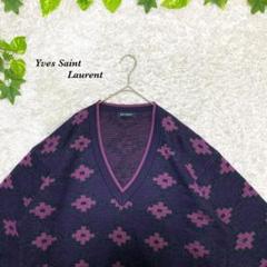 柄ニット　総柄　サンローラン　yves saint laurent 激レア　福助
