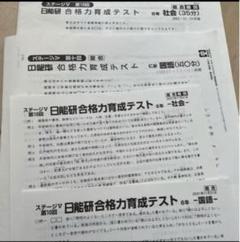 中学受験◎日能研　2019年6年生　学習力育成テスト　合格力育成テスト等　一式 日能研 合格力育成テスト 6年 2021年11月21日 実施 ステージV第