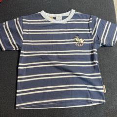 オラフ刺繍ストライプTシャツ　ディズニー