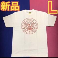 新品未使用❗BAPE エイプヘッドスタンプ プリントTシャツ 白 L‼️日本製