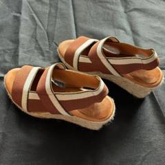 ルクラべルージュ　ウェッジサンダル　ブラウン