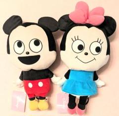 にしむらゆうじ画♪ メガジャンボぬいぐるみ　 ミッキーマウス ミニーマウス