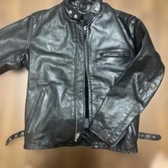 Schott 641ブラックレザーシングルライダースジャケット 38