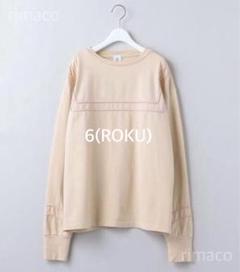 6roku ロンT 6(ROKU)＞コットン ロングスリーブ Tシャツ
